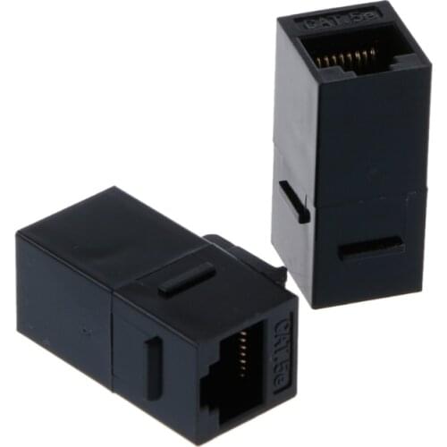2 Pcs Unshielded Pass-through Module UTP Network Module RJ45 Connector Adapter
