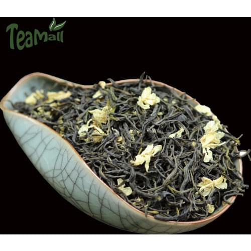 2021 Green Chinese Tea Luzhou Type Jasmine Tea Mao Feng with Jasmine Floral Scent 250g