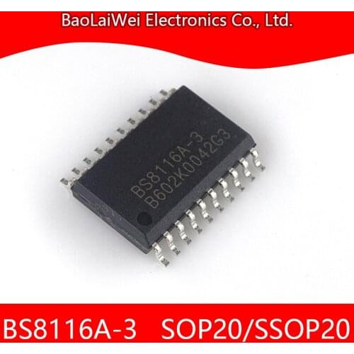 50pcs BS8116A-3 20SOP 20SSOP ic chip Electronic Components Integrated Circuits Active Components Touch Key