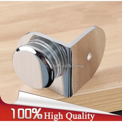 Top Quality 8PCS Pure Brass Shower Glass Clamps Clips 90 Degree Wall to Glass to Fixed Holder Brackets Connectors for 6~12mm