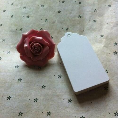 9 * 4.5 Cm White Cardboard Mark Products Hand Draw Cardboard Label Clothing Garment Tags Words Blank Paper Id Card 500 Pcs/lot