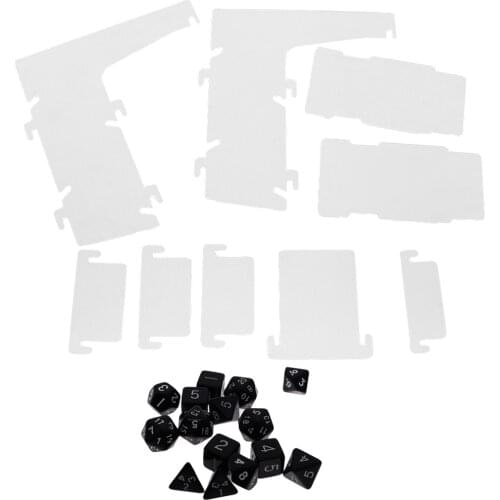 Dice Tower with 15 Pcs Multi Sided Game Dices RPG Game for Group Party Play Family Game