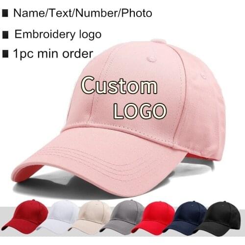 100% cotton baseball cap Adult solid color custom logo embroidery trucker caps Men and women adjustable Hat gorros