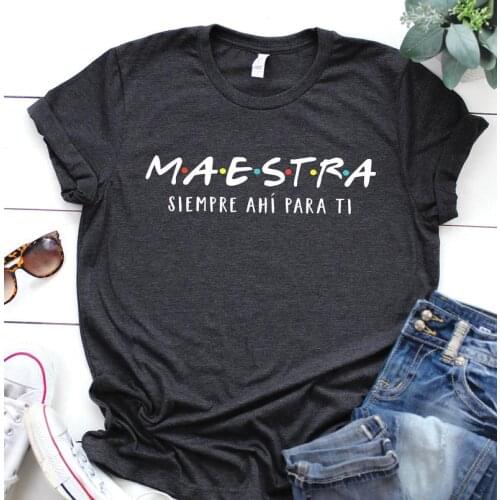Maestra Shirt 100% cotton crewneck short sleeve cute fashion top tees for women Ladies plus size Casual T-Shirts Drop shipping