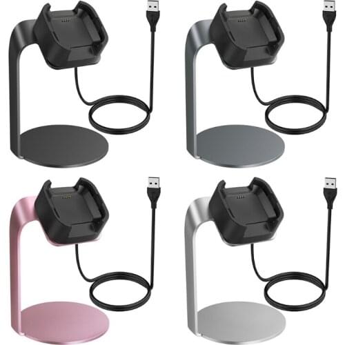 C1FB Compatible with Fitbit-Versa/Versa-Lite Charging Cable Bracket Smartwatch Station Charger Stand Charging Data Cable