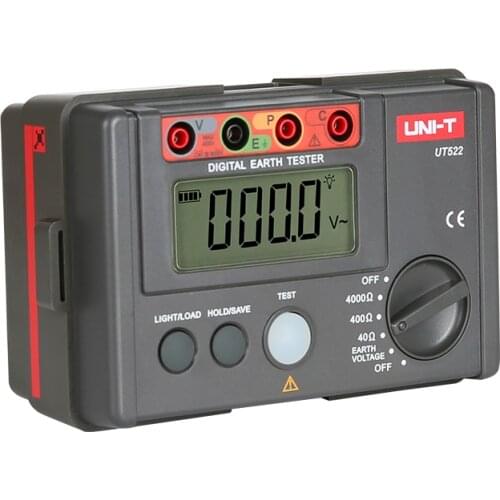 UNI-T Digital Earth Tester UT522(0~4000Ω) Manual range Auto power off Low battery indication Data hold Full icon display