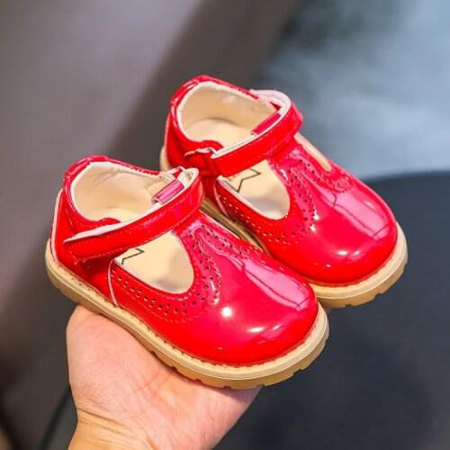 Kids Shoes 2021 New Fashion Spring Autumn Toddler Girls Shoes Childrens Hollow Princess Comfortable Leather Flat Shoe E439