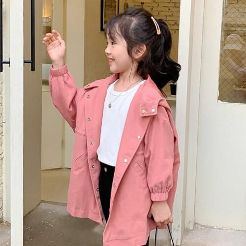 Girls Babys Kids Windbreaker Coat Jacket Outwear 2021 Black Green Spring Autumn Overcoat Top Formal Beach Cardigan Childrens C
