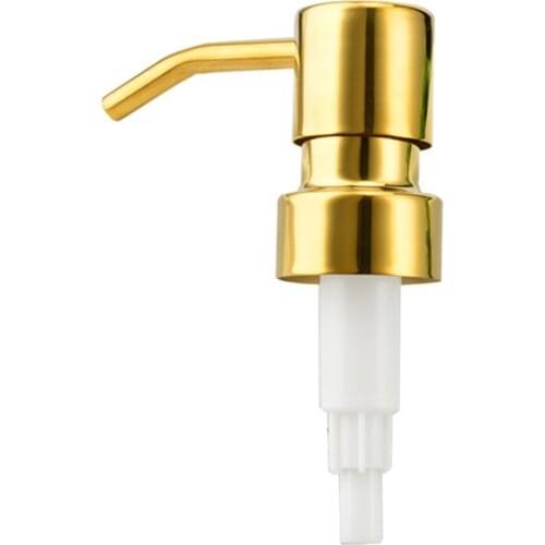 Round Neck Top Soap Dispenser Pump Rust Proof Soap Bottles Pumps Plating Gold Simple Design Home Bathroom Facilities Hardware