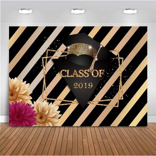 Neoback Class of 2019 backdrop for Photography Graduation Party Decoration Banner Congratulation Background Parties Printed
