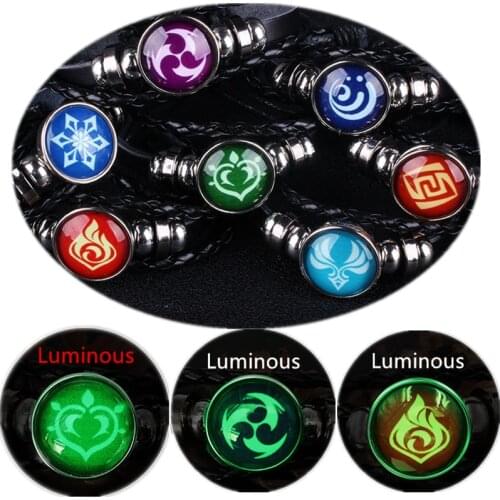 Game Genshin Impact Eye of God Element Cosplay Luminous Bracelet Jewelry Accessories Unisex Prop