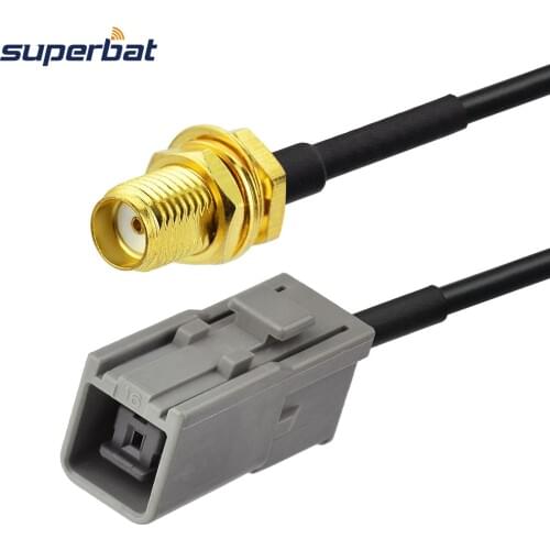 Superbat GPS/GSM Antenna Adapter Cable RG174 Connetor SMA Jack to GT5-1S Female HSR Straight for Mercedes Command Alpine 15cm