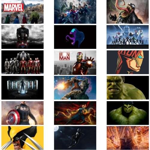 Marvel Superhero Poster Spiderman Iron Man Canvas Painting Picture Print Art Prints Mural Home Decor Children Room Bedroom Gift