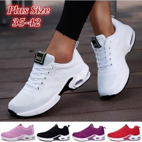 Women Lightweight Breathable Sneakers Comfortable Running Shoes Air Cushion Sport Shoes Tennis Shoes for Women Plus Size 35-43