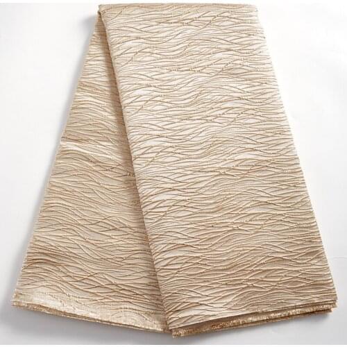 SJD LACE New High Quality African Gileded Lace Fabric 2021 Gilding Stripe Fabric Jacquard French For Women Wedding Dress A 2391