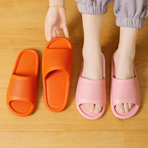 Summer Simple And Versatile Indoor Comfortable Mute Household Womens Shoes EVA Soft Bottom Non-Slip Bathing Couple Slippers