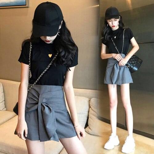 Small Slim Suit Age Reducing Style Summer Sexy Dress 2021 New Korean Net Red Fashion Two Piece Set Women Trouser Skirt Top Mini