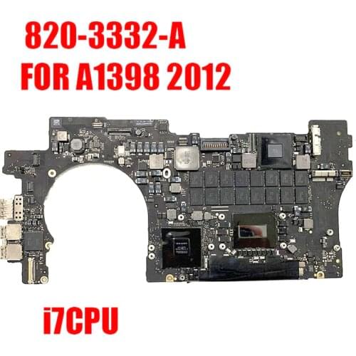 A1398 Logic Board for MacBook Retina 15" Motherboard 2.2 GHz/2.4GHz/2.6GHz/8G 16GB RAM 1G GPU 2012 820-3332-A