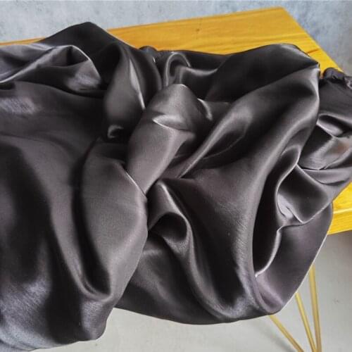 Mercerized Cotton Silk Satin Fabric Black DIY Patchwork Decor Pajamas Cheongsam Shirt Kungfu Suit Dress Designer Fabric