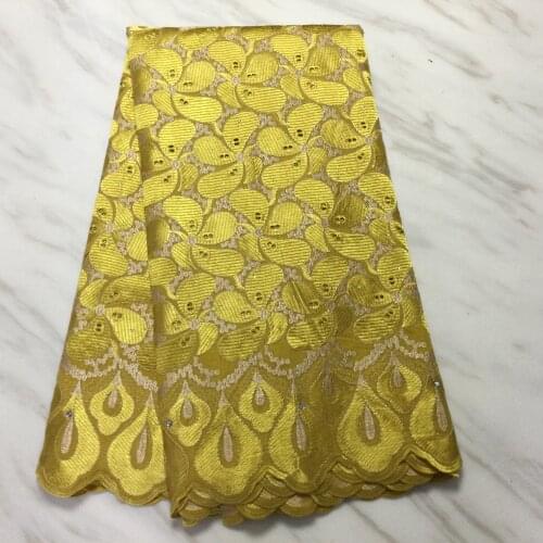 Soft Swiss Lace Fabric 2020 Latest Heavy Beaded Embroidery African Cotton fabrics Swiss Voile Lace Popular Dubai Style 5yards