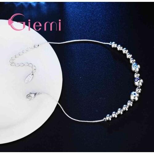 New Arrival Bead Bracelet Bangles 2 Color Option Silver Gold Color With Blue Eyes Cartoon Stamp Fashion Vintage Gift Women