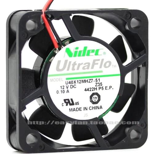 NEW NIDEC U40X12MHZ7-51 12V 0.10A 4CM 4010 2lines cooling fan