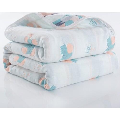 Organic Muslin Baby Toddler Blanket Cotton Bedding Blankets Premium 6 Layers Gauze Newborn Breathable Super Soft Infant Quilt