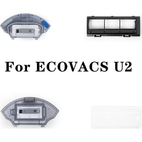 Original Hepa Filter Roller Cover Dust Bin Box Water Tank Main Roller Side Brush Suit For ECOVACS U2/U2 Power/U2 Pro