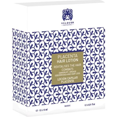 Valquer placenta hair lotion. Combat: dandruff, grease, seborrhea and fall-capillary ampoules. Hair stimulating-12x15ML