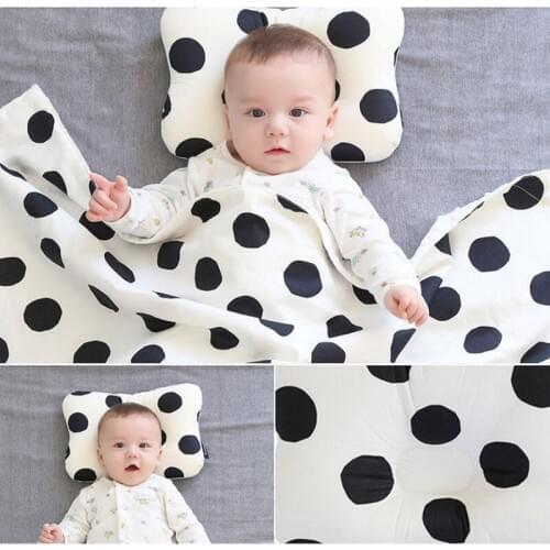 Newborn Baby Pillow Head Protection Cushion Infant Sleep Positione Soft Anti Roll Baby Flat Leaning Head Baby Shaping Pillows