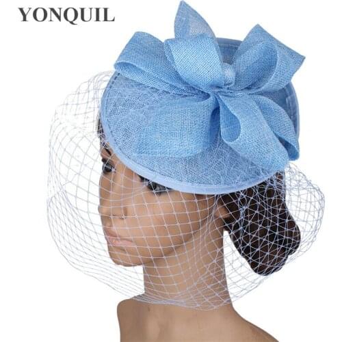 Bride Mesh Wedding Fascinator Hat Elegant Women Fashion Headpiece Flower Nice Occasion Headwear Hairpin Ladies Party Millinery