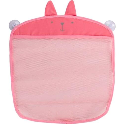 Cartoon Bathroom Hanging Storage Bag Baby Kids Bathing Toy Storage Organizer Kitchen Folding Mesh Bag 35*39cm