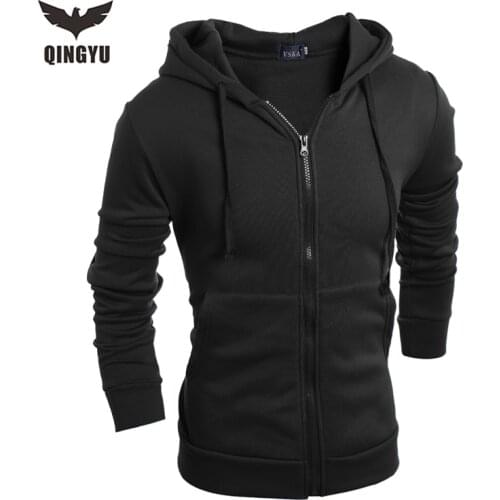 Hot 2018 New Arrival Casual Men Winter Hoodies Male Hoodie Sweatshirts High Quality zipper Slim Hooded Brands Mens Coat XXL YJ