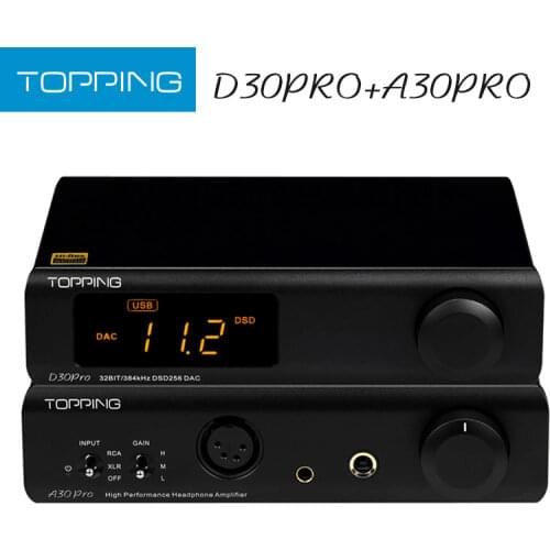 TOPPING D30pro 4×CS43198 Decoder TOPPING A30Pro Headphone Amplifier