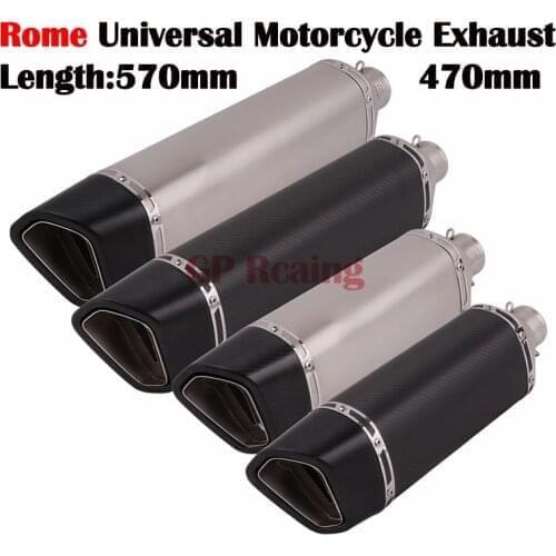 51mm Universal Motorcycle GP Exhaust Pipe Escape Moto Modified Muffler Carbon DB Killer For ER6N Z900 Z800 Z750 F800GS S1000RR