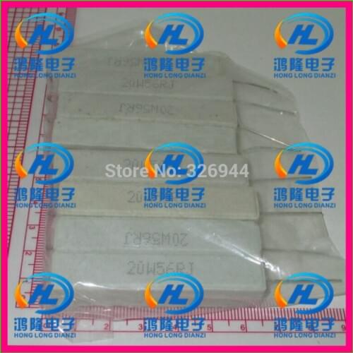 10pcs/lot) 20W 56 ohm +/-5% Horizontal cement resistor / 20W 56R ohm 5% Cement resistance / 20W 56RJ Ceramic resistor