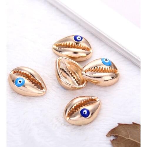10pcs Gold Color Alloy Shells Charms For Jewelry Making Necklace Bracelet DIY Charm Bracelet Jewelry Accessories