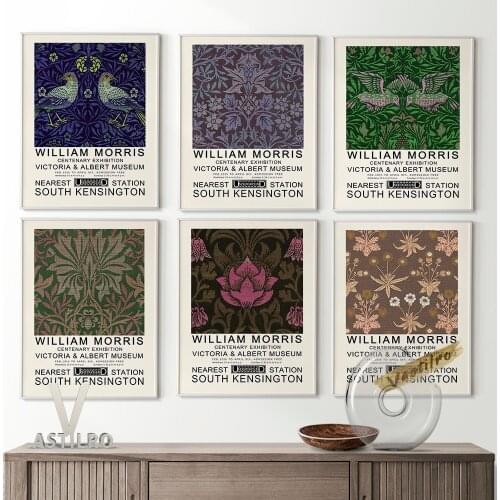 William Morris Abstract Art Floral Print Retro Poster Minimalist Wall Decor Canvas Painting Gift Interior Design Wall Stickers