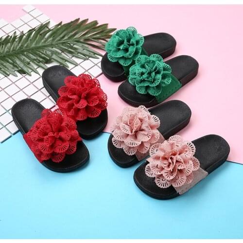Childrens slippers summer 2020 new cute little princess Korean the flower girl big kid soft bottom non-slip slippers for 1-16T