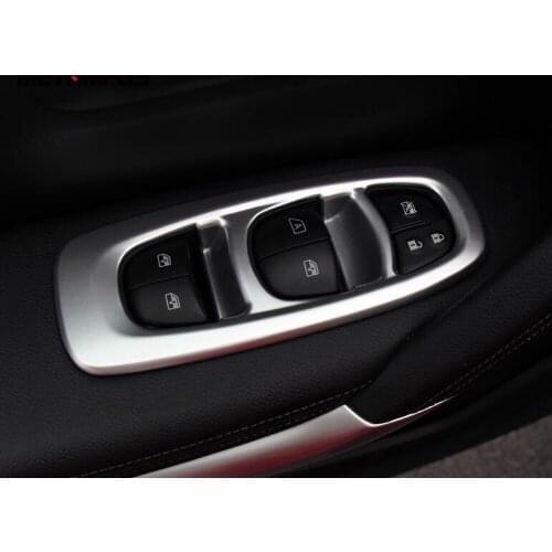 For Renault Kadjar 2016-2020 2021 Matte Window Lift Switch Cover Trim Inside Armrest Decoration Frame Accessories Car Styling