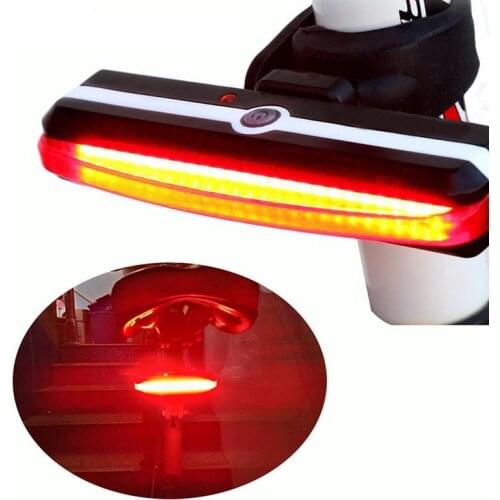 New COB LED Bicycle light Bike Cycling Front Rear Tail Light USB Rechargeable 6 Modes Red flashlight for bicycle
