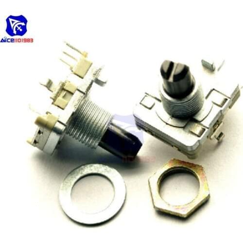 360 Degree Rotary Encoder Code Switch Digital Potentiometer EC16 5 Pins 20 Digits D-Shaft 15mm Height 6mm Dia. Shaft