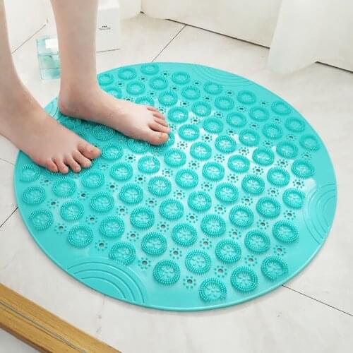 Shower Bath Mat Bathroom Round Mat Non-slip Bath Mat Safety Massage Pad Bathroom Mat Suction Cup Carpet Non-slip Bath Mats