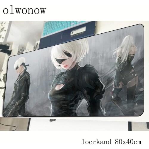 Nier automata mousepad 800x400x3mm wrist rest gaming mouse pad gamer mat anime computer desk padmouse keyboard large play mats