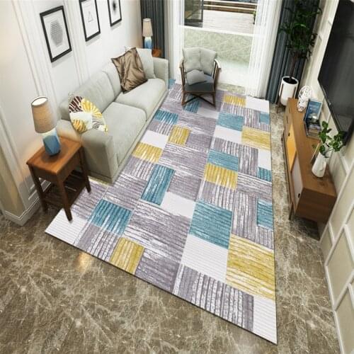 Geometric Abstraction Entrance Doormat Modern Area Rugs for Living Room Tea Table Sofa Beside Carpet Non-Slip KidsPlay Floor Mat