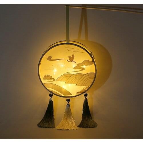 Diy Flower Letter Printed Round Chinese Paper Lantern Wedding Birthday Party Home Bedroom Palace wind style portable lantern