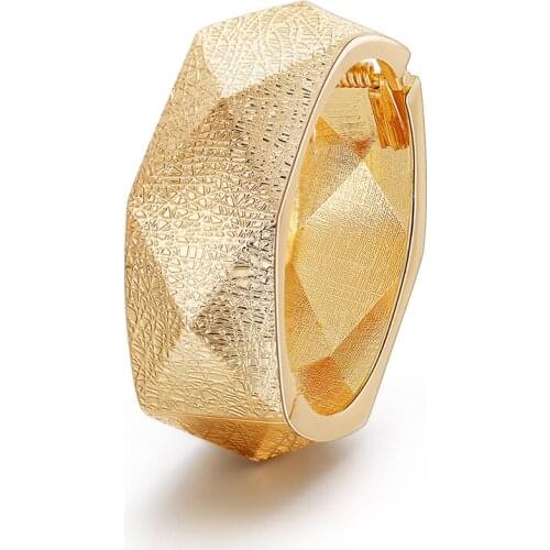 ORNAPEADIA Hot Sale Retro Baroque Style Simple Bracelet for Women Diamond-shaped Faceted Birds Nest Brushed Spring