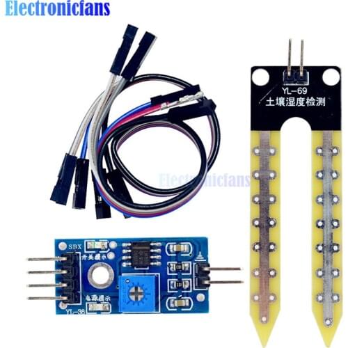5Sets Soil Hygrometer Humidity Detection Module Moisture Water Sensor Soil Moisture For Arduino 3.3V-5V
