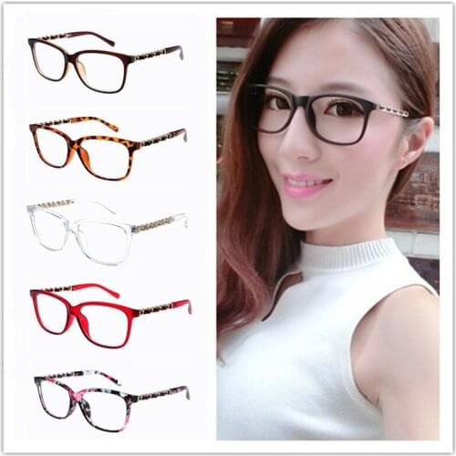 New Reading glasses frames female student office lady elegant literary retro striped Decorative glasses frame No degree