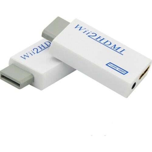 NEW White For Wii to HDMI Wii2HDMI Adapter Converter Full HD 1080P Output 3.5mm Audio Video Output Hot Sale